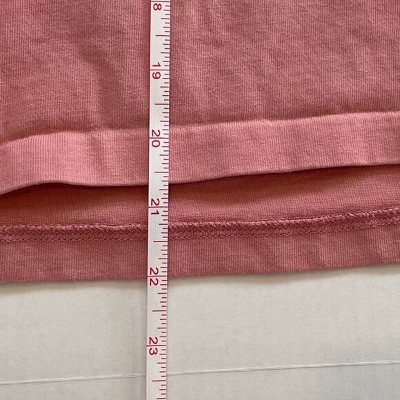 J. Crew Cotton Short Ruffle Sleeve V-Neck Tee T-Shirt Pink, Size XS - Picture 9 of 9